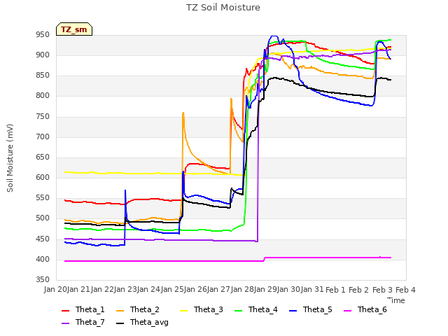 plot of TZ Soil Moisture