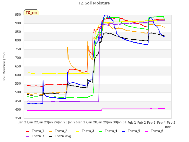 plot of TZ Soil Moisture