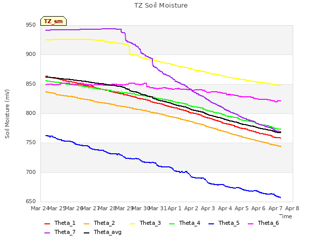 plot of TZ Soil Moisture