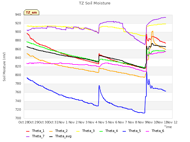 plot of TZ Soil Moisture