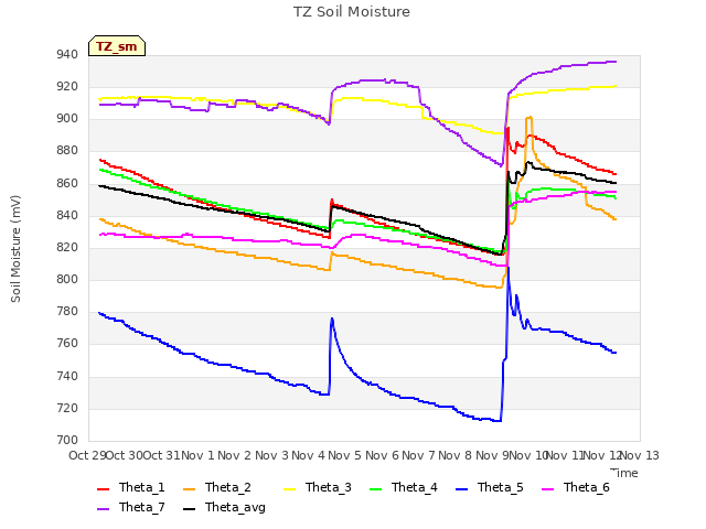 plot of TZ Soil Moisture