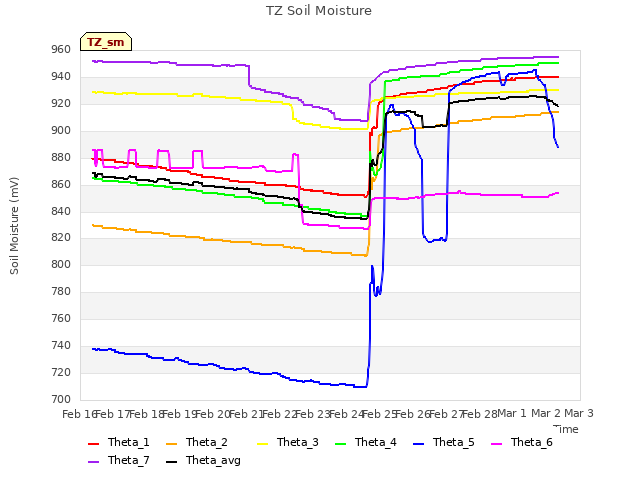 plot of TZ Soil Moisture