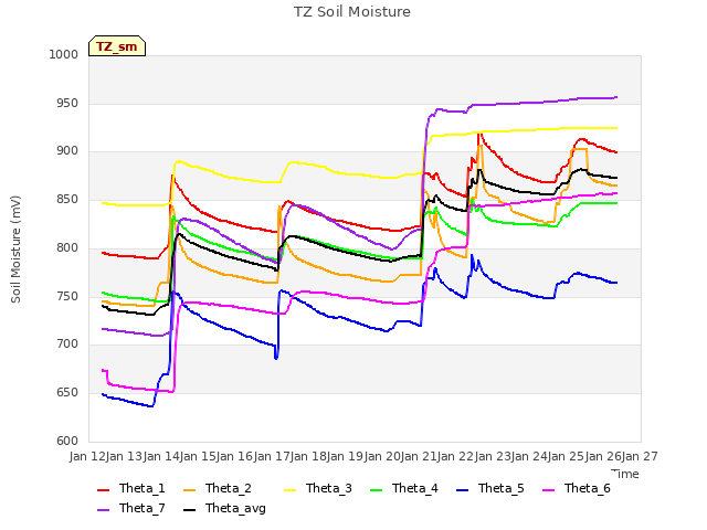 plot of TZ Soil Moisture