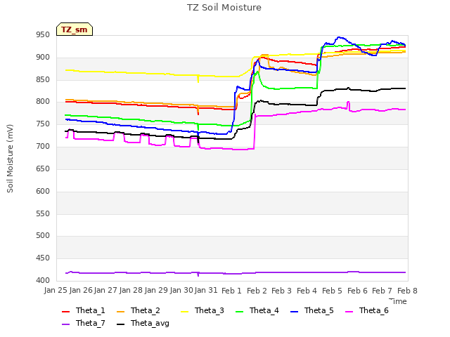 plot of TZ Soil Moisture