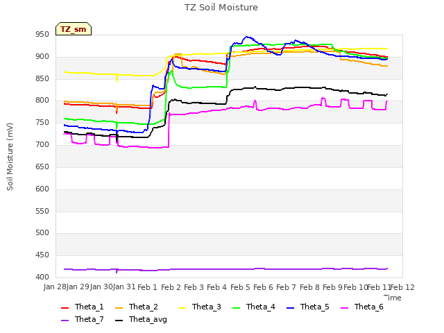 plot of TZ Soil Moisture