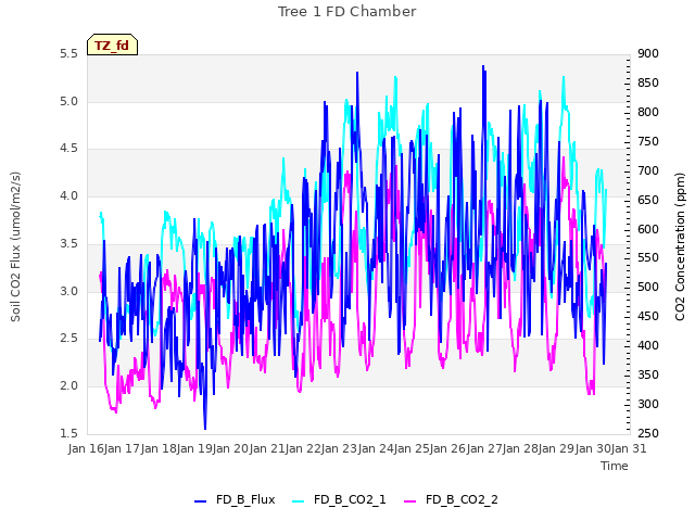 plot of Tree 1 FD Chamber