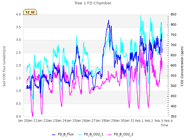 plot of Tree 1 FD Chamber