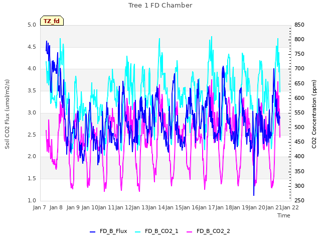 plot of Tree 1 FD Chamber