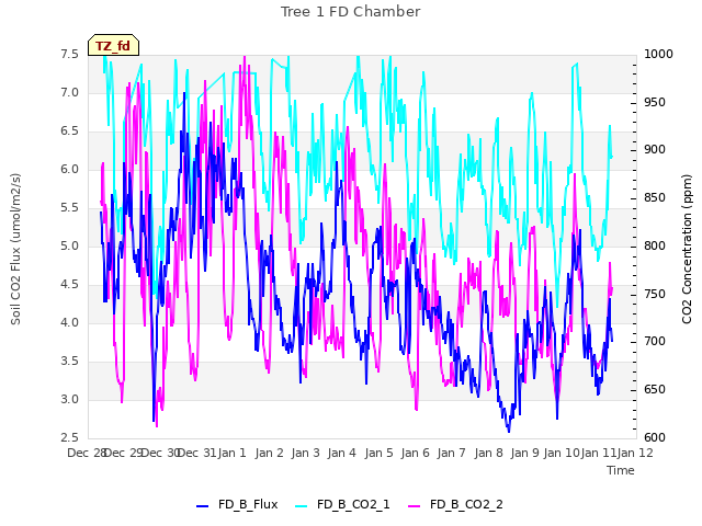 plot of Tree 1 FD Chamber