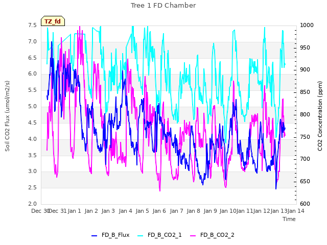 plot of Tree 1 FD Chamber