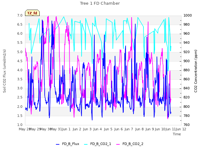 plot of Tree 1 FD Chamber
