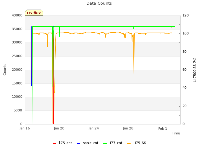 Explore the graph:Data Counts in a new window