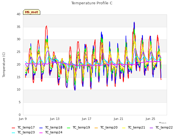 Explore the graph:Temperature Profile C in a new window