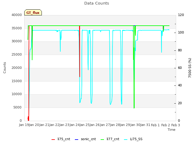 plot of Data Counts