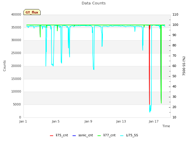 Explore the graph:Data Counts in a new window