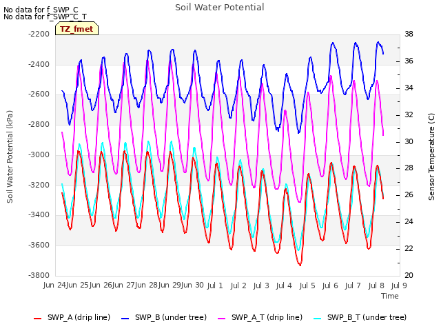 plot of Soil Water Potential