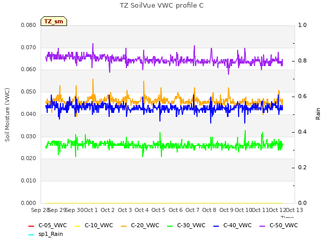 plot of TZ SoilVue VWC profile C