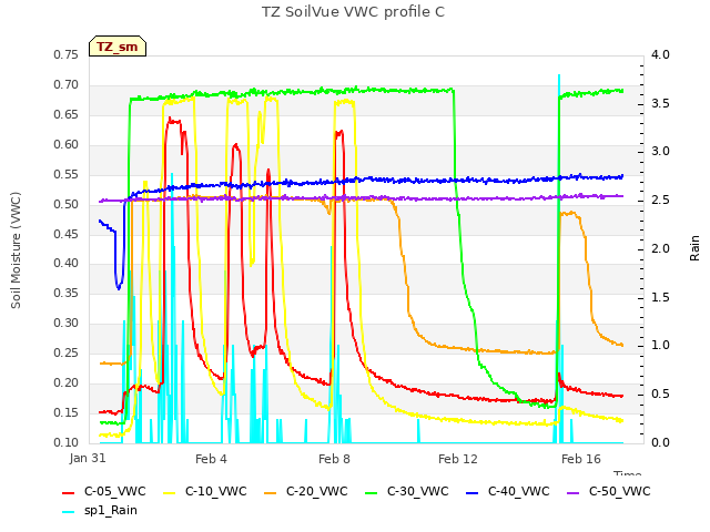 Explore the graph:TZ SoilVue VWC profile C in a new window