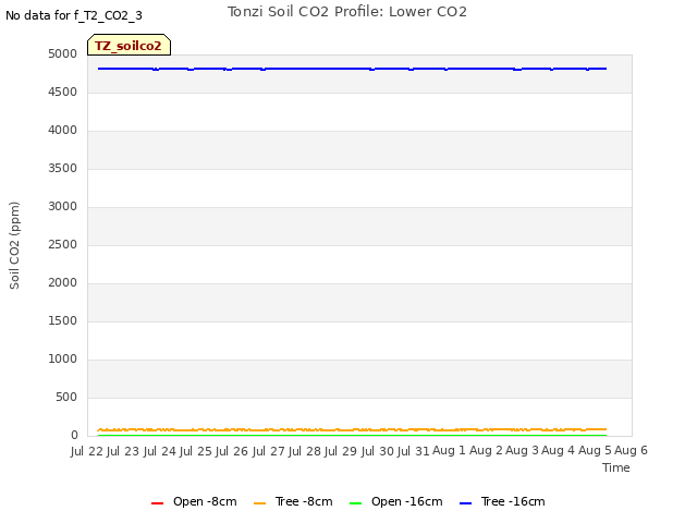 Graph showing Tonzi Soil CO2 Profile: Lower CO2
