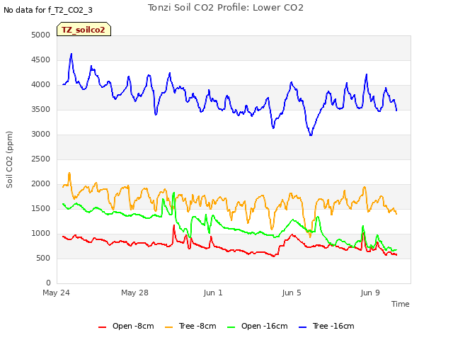 Explore the graph:Tonzi Soil CO2 Profile: Lower CO2 in a new window