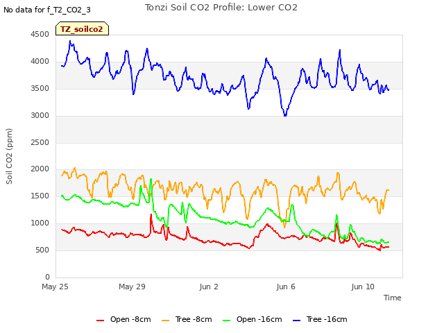 Explore the graph:Tonzi Soil CO2 Profile: Lower CO2 in a new window
