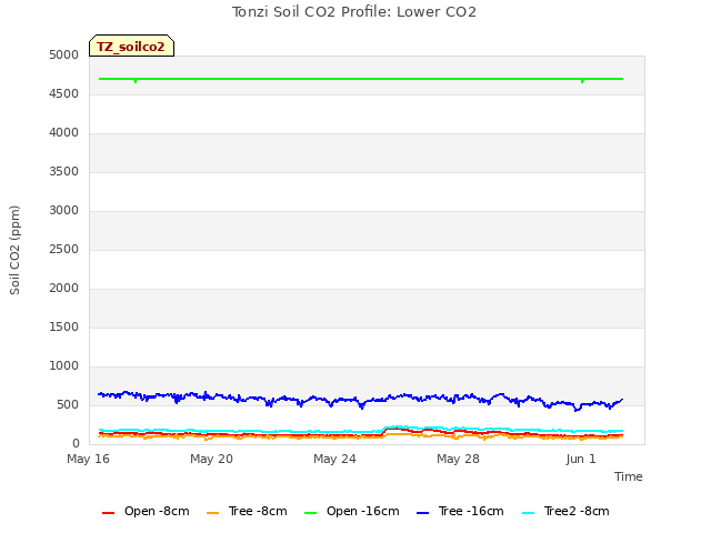 Explore the graph:Tonzi Soil CO2 Profile: Lower CO2 in a new window