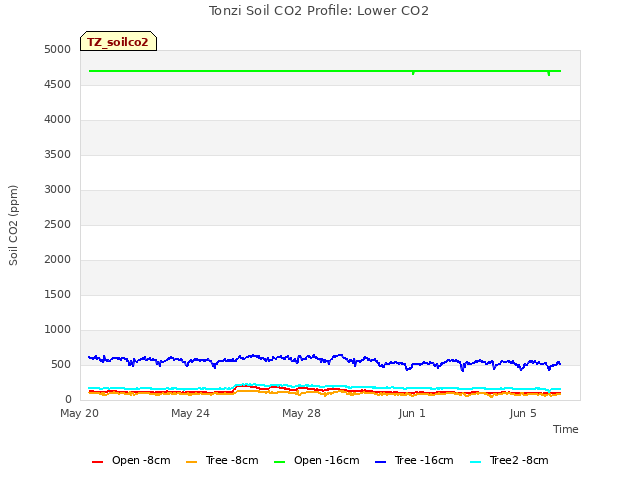 Explore the graph:Tonzi Soil CO2 Profile: Lower CO2 in a new window