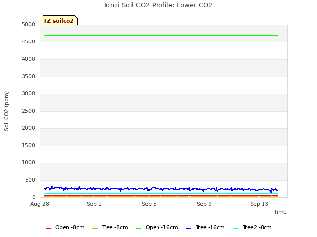 Explore the graph:Tonzi Soil CO2 Profile: Lower CO2 in a new window