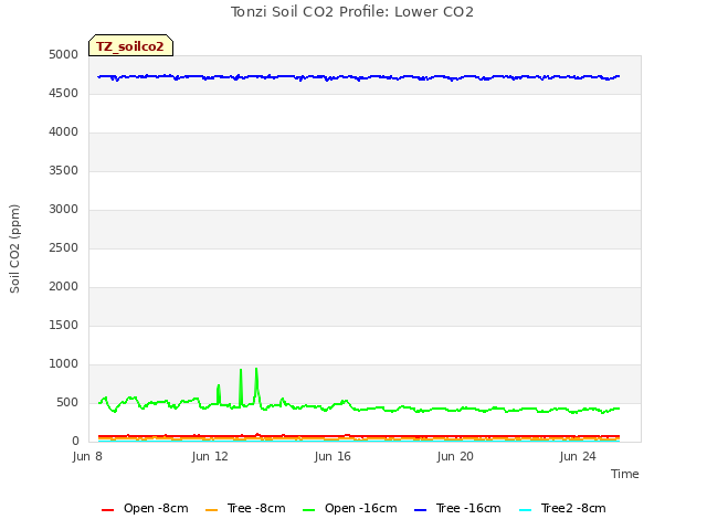 Explore the graph:Tonzi Soil CO2 Profile: Lower CO2 in a new window