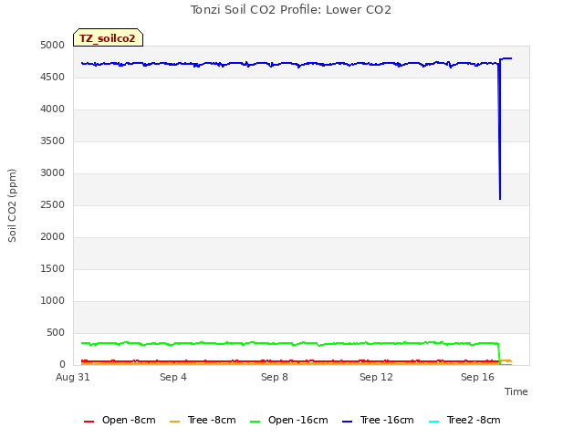 Explore the graph:Tonzi Soil CO2 Profile: Lower CO2 in a new window