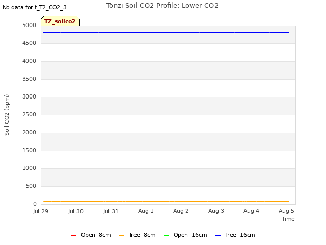 Graph showing Tonzi Soil CO2 Profile: Lower CO2