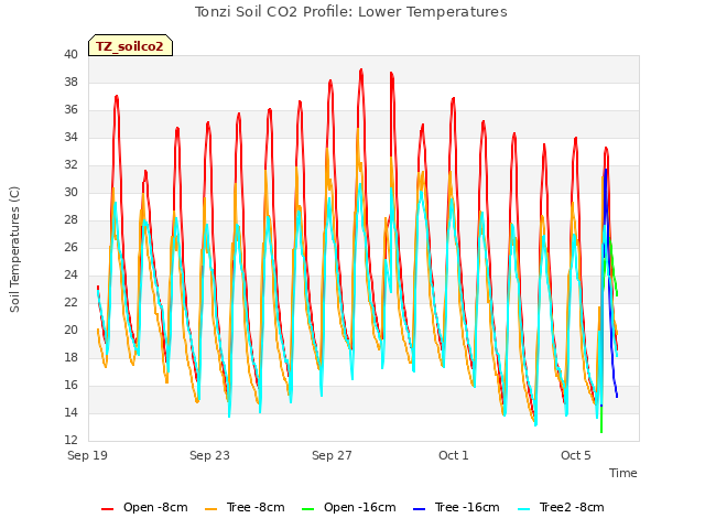 Explore the graph:Tonzi Soil CO2 Profile: Lower Temperatures in a new window