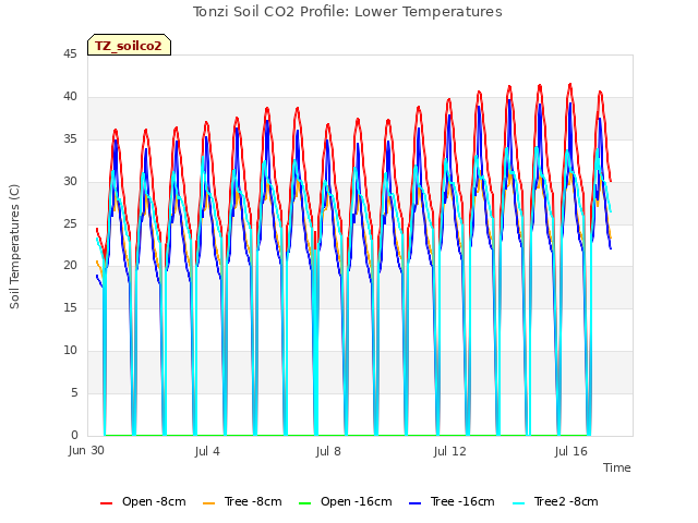 Explore the graph:Tonzi Soil CO2 Profile: Lower Temperatures in a new window