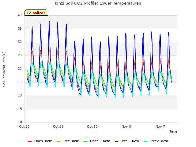 Explore the graph:Tonzi Soil CO2 Profile: Lower Temperatures in a new window