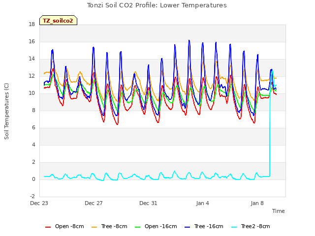 Explore the graph:Tonzi Soil CO2 Profile: Lower Temperatures in a new window