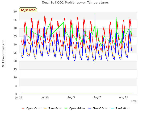 Explore the graph:Tonzi Soil CO2 Profile: Lower Temperatures in a new window