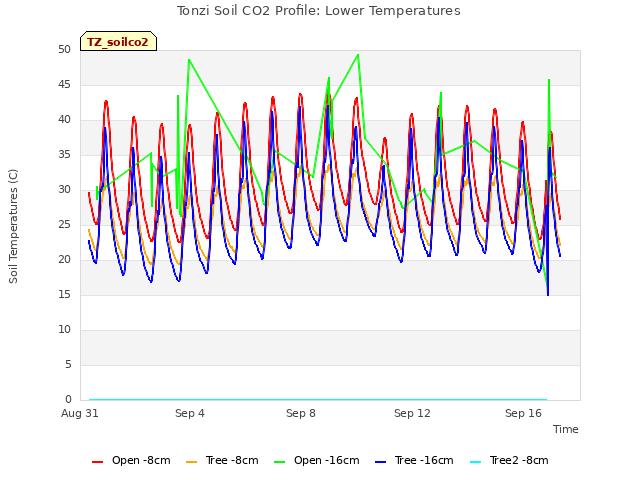 Explore the graph:Tonzi Soil CO2 Profile: Lower Temperatures in a new window