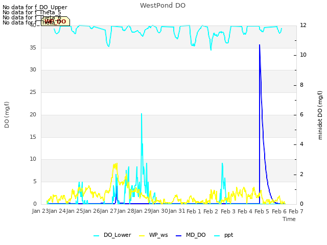 plot of WestPond DO