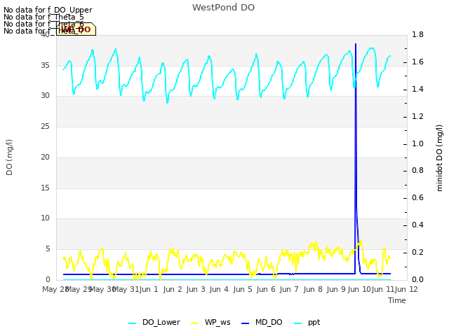 plot of WestPond DO