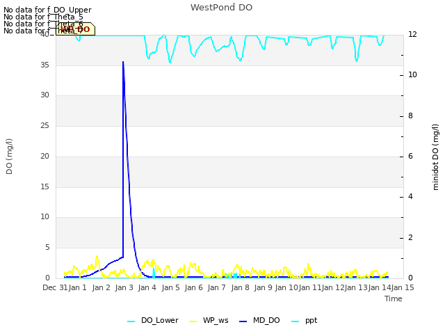 plot of WestPond DO