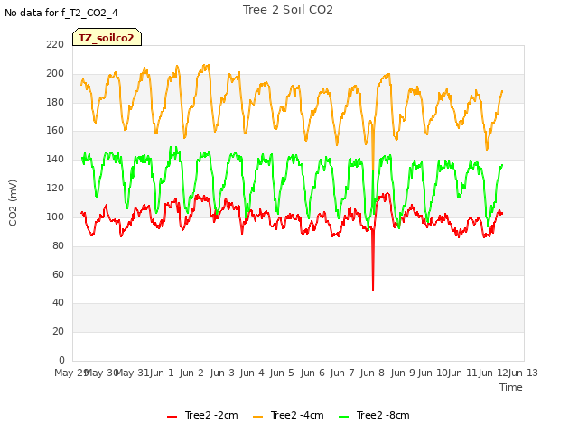 plot of Tree 2 Soil CO2