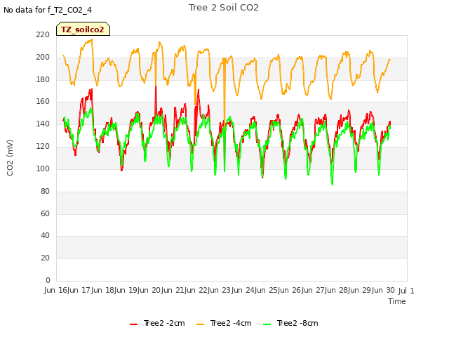 plot of Tree 2 Soil CO2