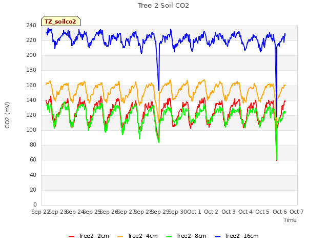 plot of Tree 2 Soil CO2