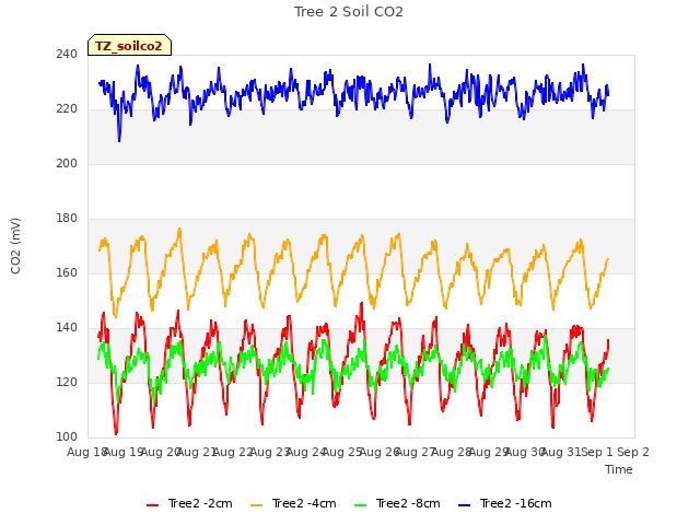 plot of Tree 2 Soil CO2