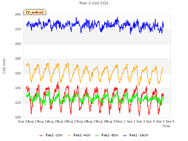 plot of Tree 2 Soil CO2