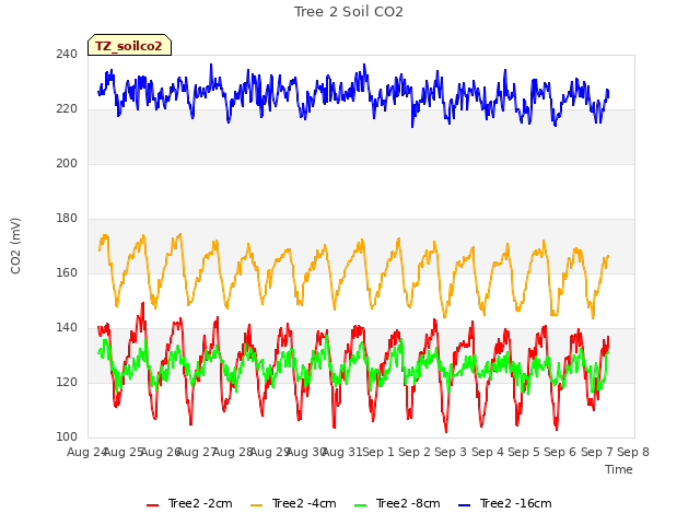 plot of Tree 2 Soil CO2