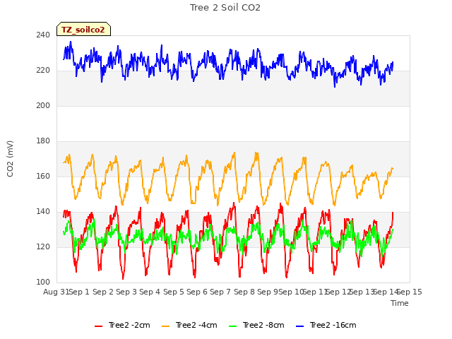 plot of Tree 2 Soil CO2