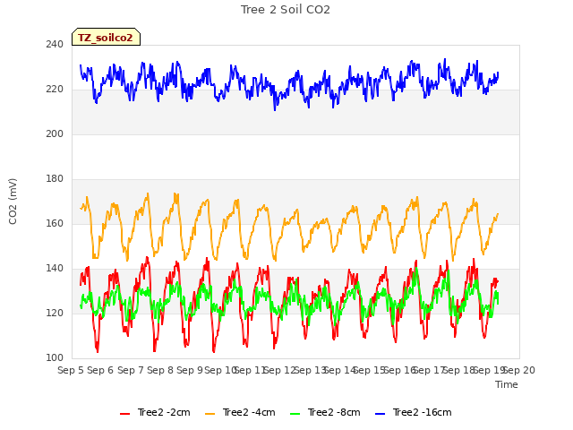 plot of Tree 2 Soil CO2