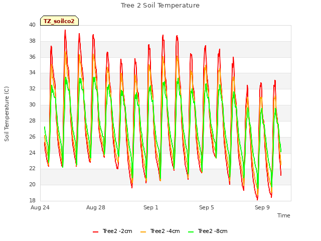 Explore the graph:Tree 2 Soil Temperature in a new window